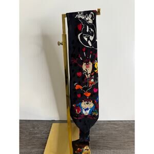 Vintage 1993 Looney Tunes Mania Men Necktie Handmade 100% Silk Classic Cartoons